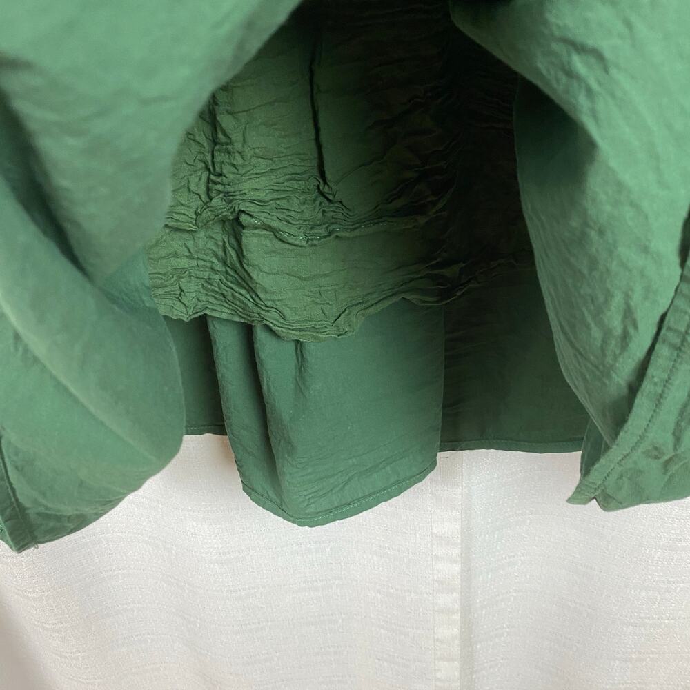 Pomander Place Tuckernuck Green Cotton Tiered Ceci Smocked Mini Dress Sz.S - Picture 13 of 15